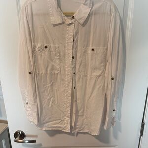 Sanctuary White Casual Button Down Shirt